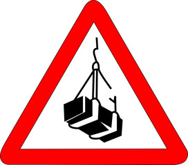 a0224 - Panneau danger CHARGE LOURDE