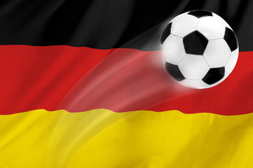 Fototapeta premium Football with country flag Germany