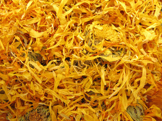 Marigold dried calendula  - obrazy, fototapety, plakaty