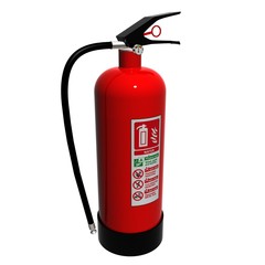 A hydro fire extinguisher