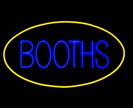 game booths neon sign