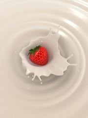 erdbeere in milch