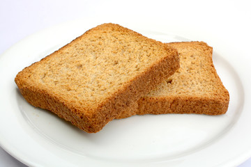 toasts on a plate 
