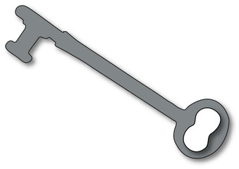 old vintage or antique metal key