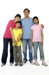 Asian family happy together