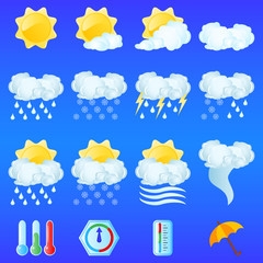 Weather icons for day forecasting