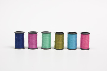 spools of colorful thread