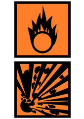 Collection d'étiquettes danger produits chimiques 2 (détouré) 