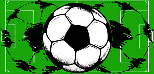 terrain de football et ballon