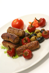 kabob rolls with olives pepper