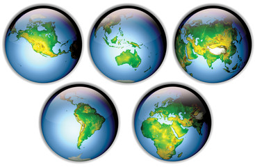 Glasses button Earth