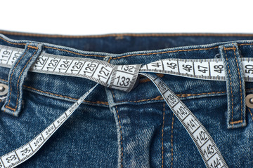 Waist check and excess weight control concept