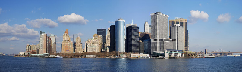 Seaside panorama of south Manhattan - 7706609
