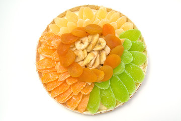 dried fruit colletction on white