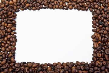 coffee beans on white background