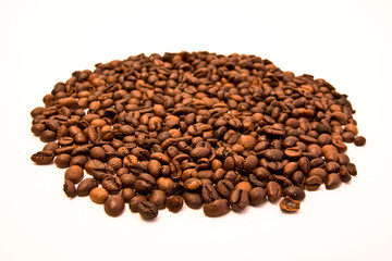 coffee beans on white background