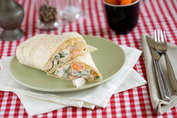 Delicious mexican wraps