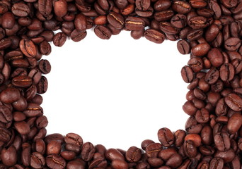 Frame from coffe beans