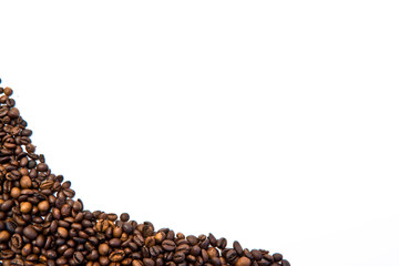 coffee beans on white background