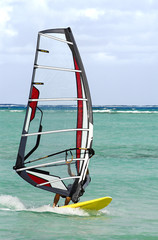 Wind Surfer at the Beach of Saipan