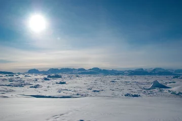 Crédence en verre imprimé Arctique Champ de glace au Groenland
