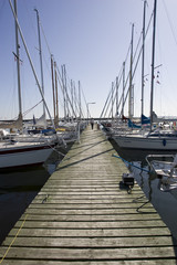 Fototapeta premium Steg im Hafen Marstal