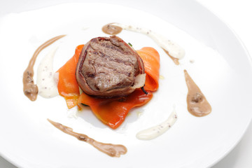Beef with vegetables.
