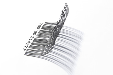 Eyelashes barcode from side