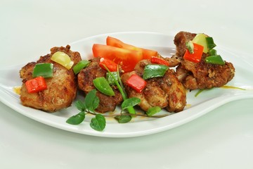 Chicken  meat with vegetable and herbs