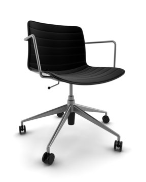 black office chair isolated on white background