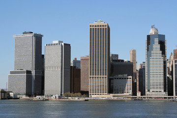 Manhattan skyline on a Clear Blue day