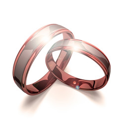 Eheringe - rot - Edel - Liebe