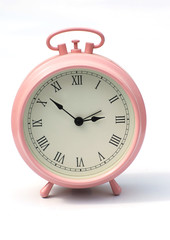 pink alarm clock