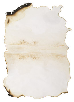 old burnt manuscript
