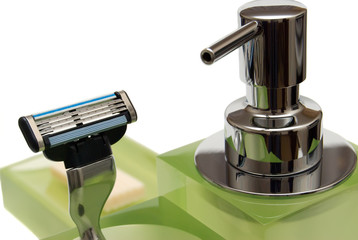 set of accessories for a bathroom