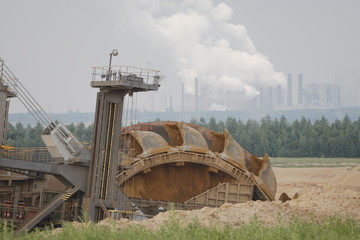 Schaufelrad - Bagger Tagebau Energie