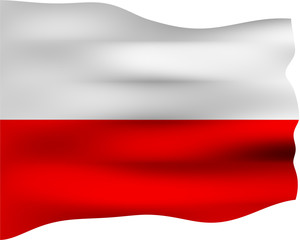 3D Flag of Poland