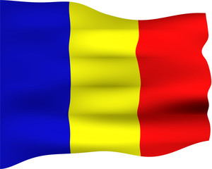 3D Flag of Romania