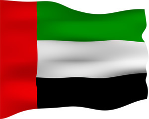 3D Flag of United Arab Emirates