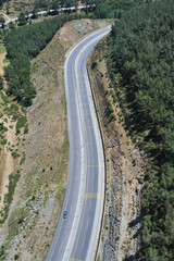 Road from bird eye 