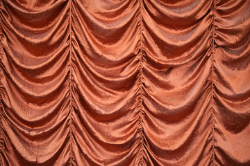 Fragment of a curtain on theatrical scene