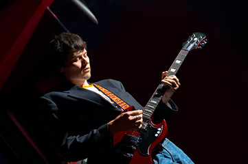 Obraz premium man with guitar