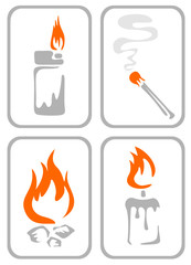 ornate fire symbols