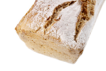 Fresh bread isolated on white