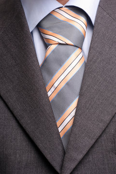 Detail of a suit and tie