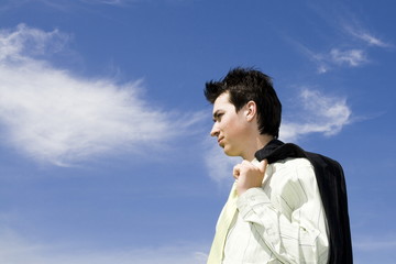 Happy young businessman