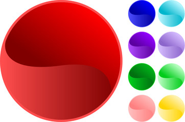 Vector illustration of round buttons