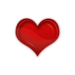 red shiny heart