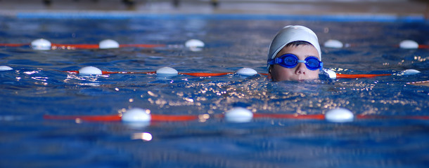 .boy in swimming pool