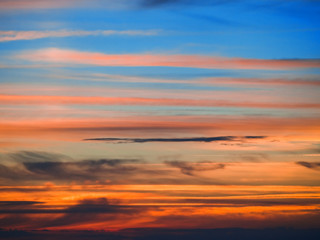 Naklejka na ściany i meble Clouds at sunset